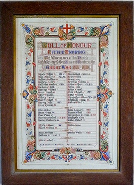 Little Snoring War Memorial Plaque